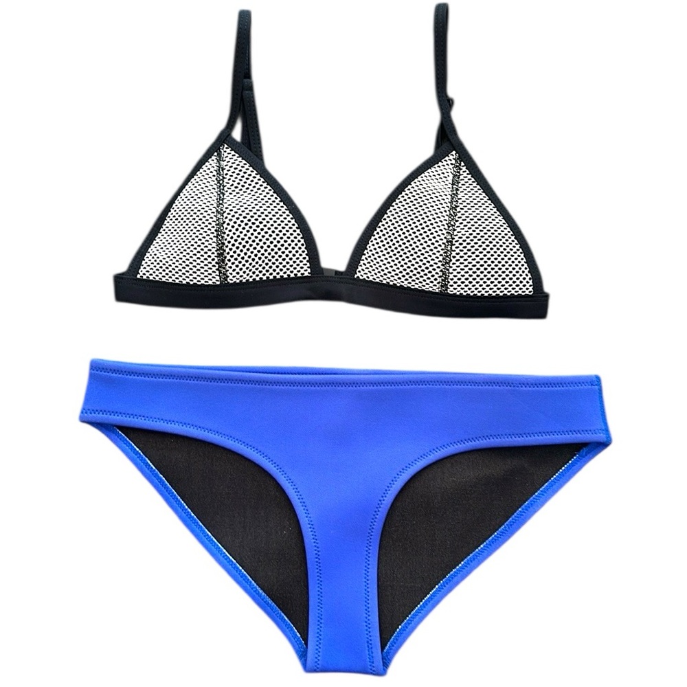 TRIANGLE Bikini Set Neoprene Multi Sized XS Top & SM Bottoms